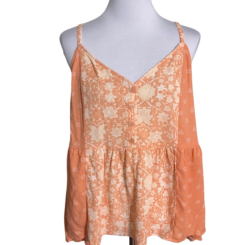 Torrid Orange Floral Tank Top